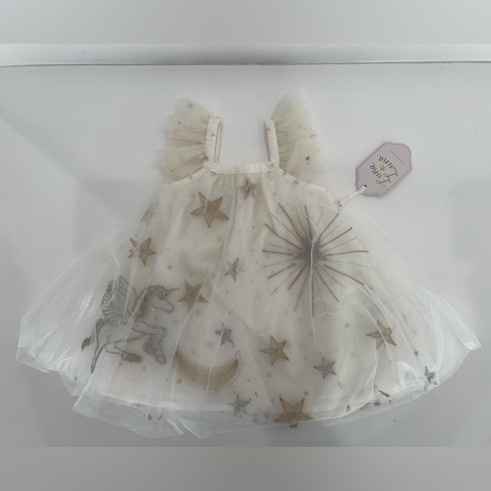 Luna Luna Unicorn and Stars Embroidered Dress